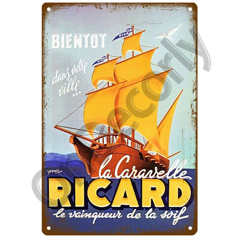 Décoration murale ricard bateau