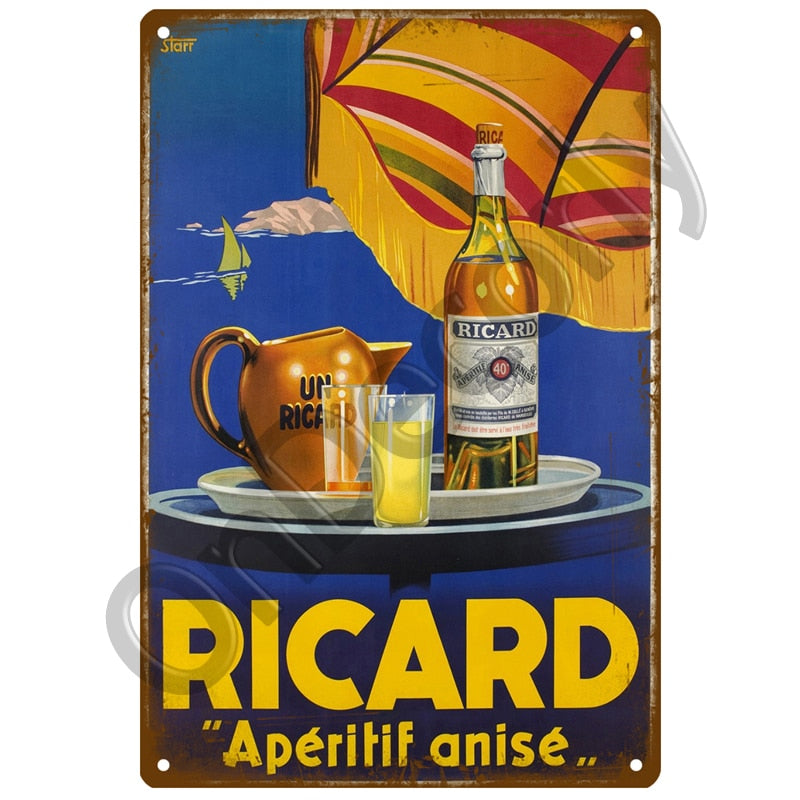 Décoration murale ricard apéritif anisé