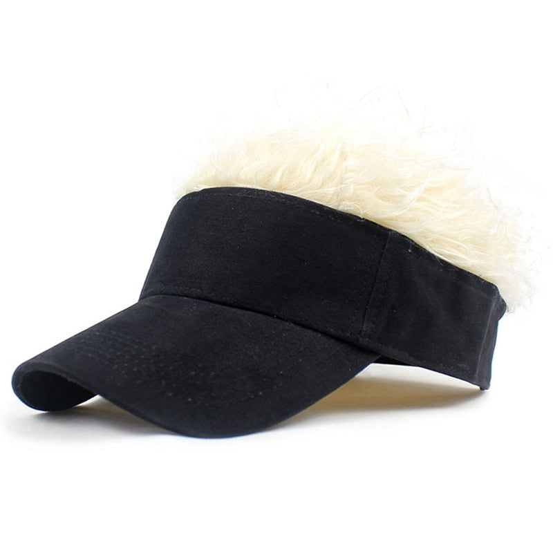 Casquette beauf blond avec cheveux