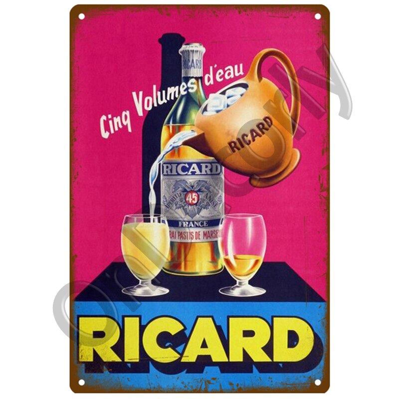 Décoration murale ricard 5 volumes d'eau