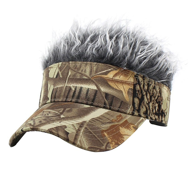 Casquette beauf blanc avec cheveux chasseur