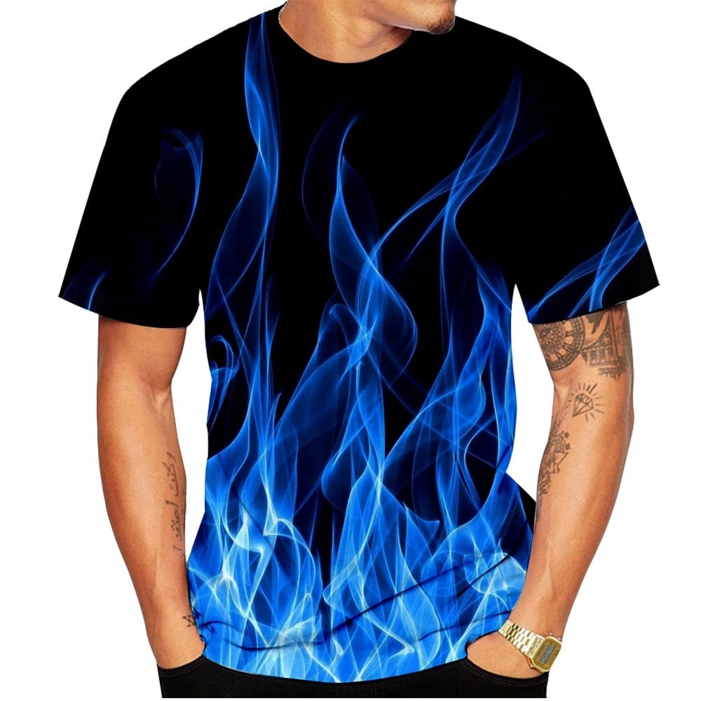 T-shirt flamme bleu