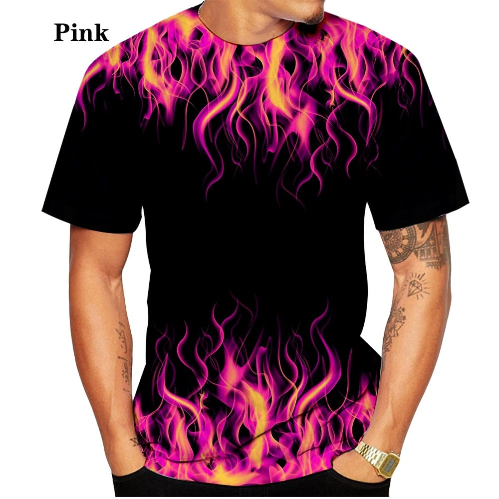 T-shirt flamme rose