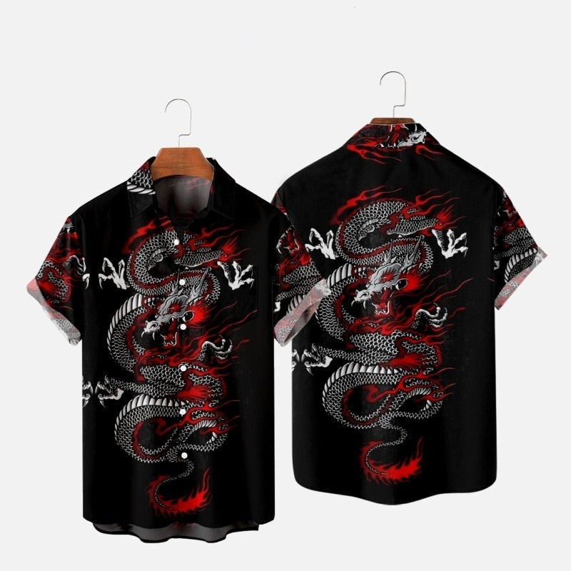 Chemise best sale dragon flamme