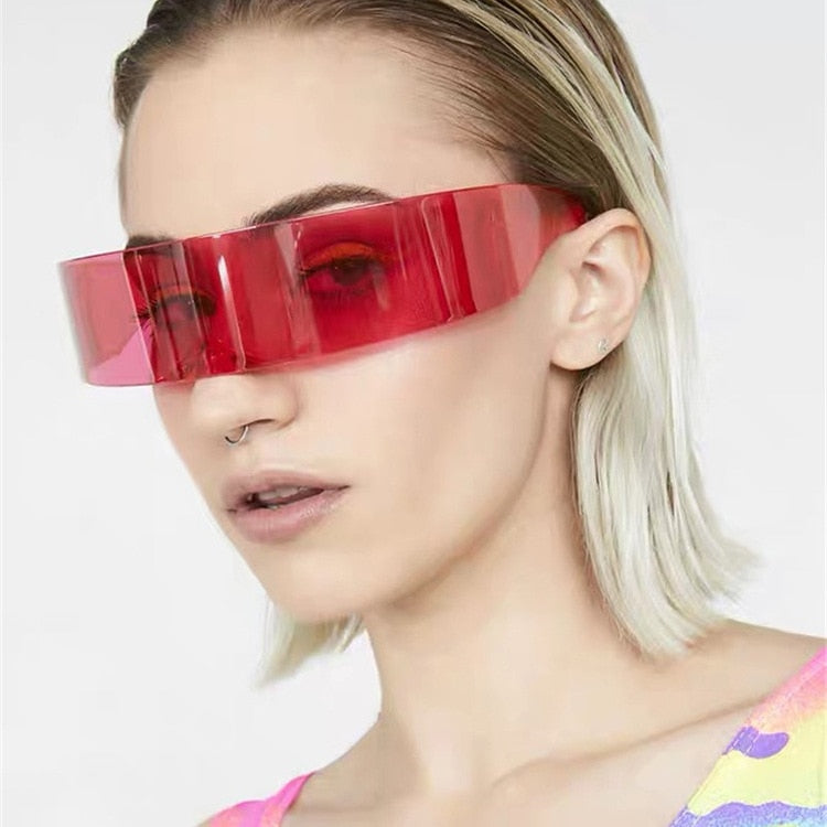 Lunette futuriste rouge