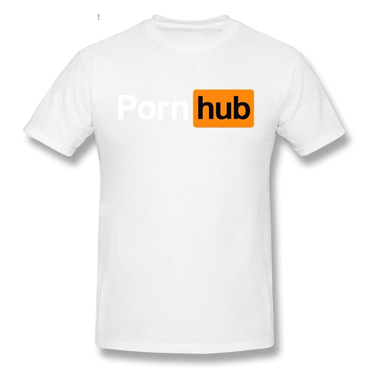 T-shirt pornhub blanc